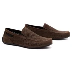 Polbut Mocassins Cuir Homme 2105P Marron Foncé Brun