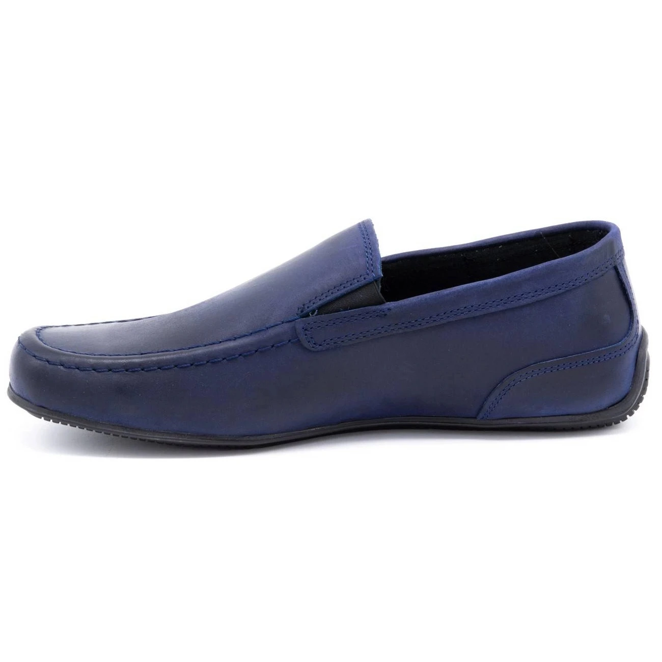 Polbut Mocassins Homme Cuir Grainé 2105 Bleu Marine
