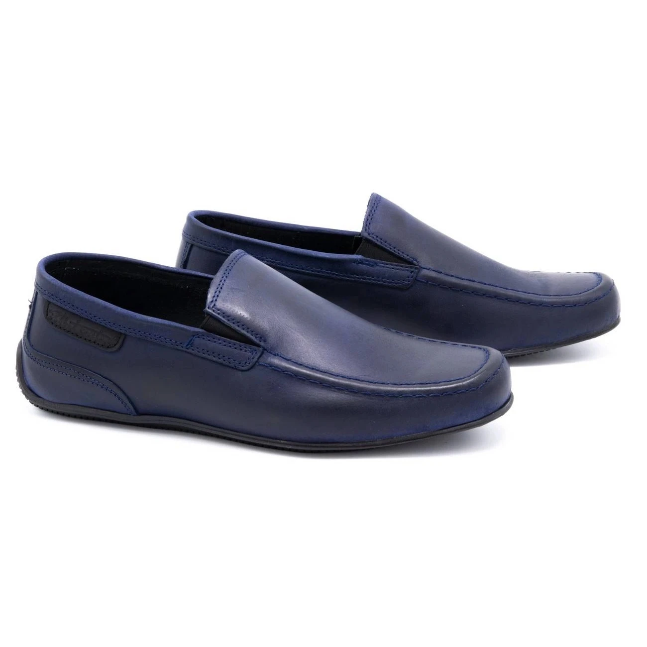 Polbut Mocassins Homme Cuir Grainé 2105 Bleu Marine – Image 2