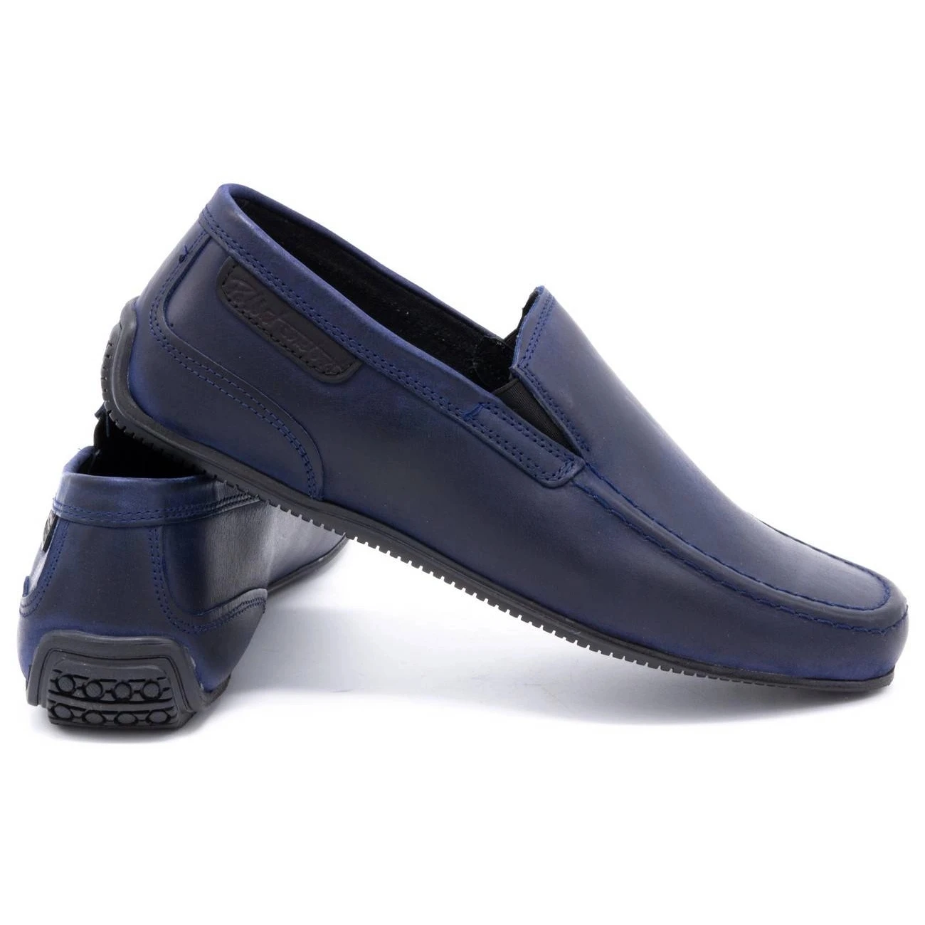Polbut Mocassins Homme Cuir Grainé 2105 Bleu Marine – Image 4