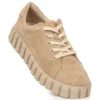 Potocki SZ12005 Chaussures à Plateforme En Daim Beige