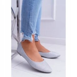 PS1 Ballerines Femme Glitter Argent Fifi Gris