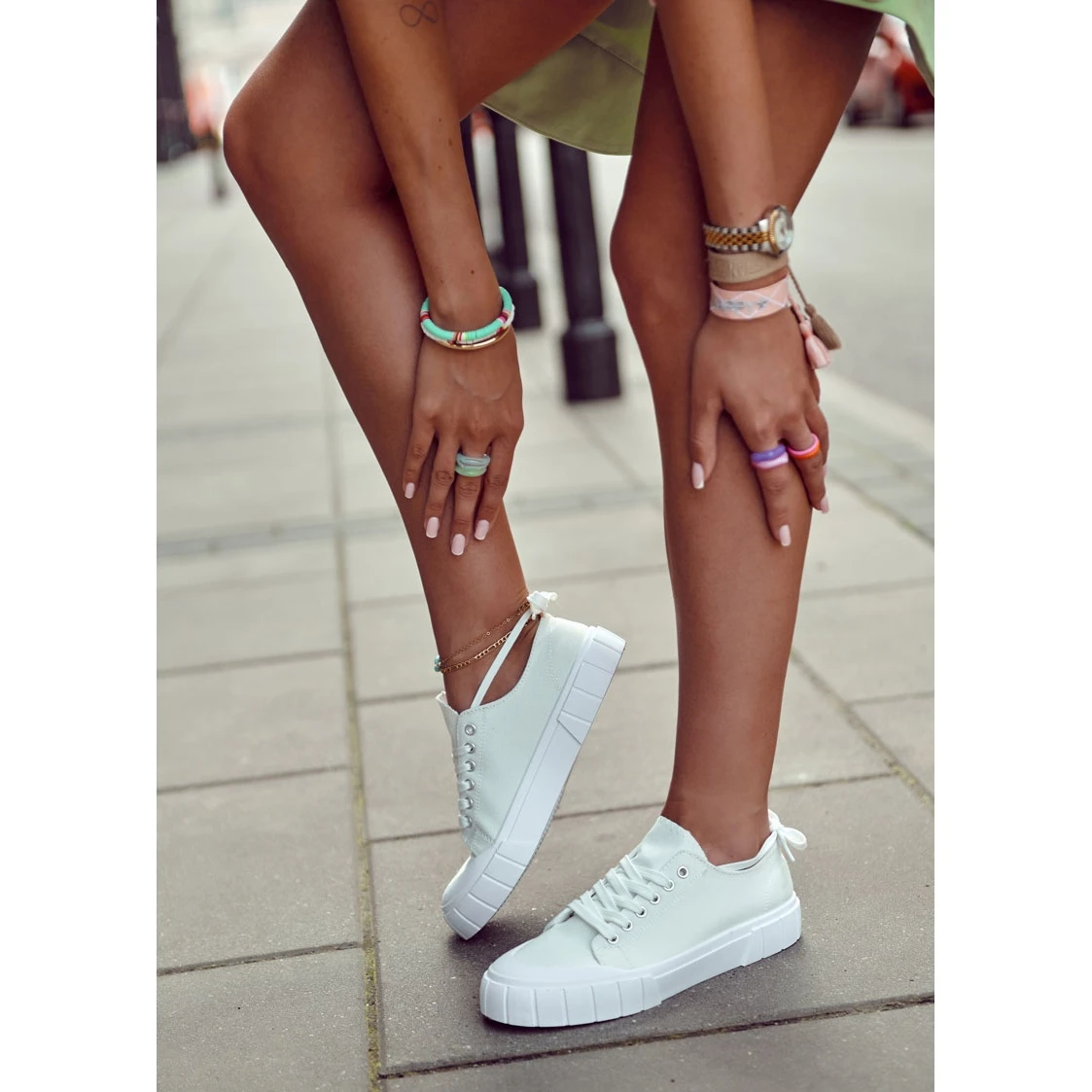 PS1 Baskets Pour Femmes Sur La Plate-forme White Comes Blanche – Image 8