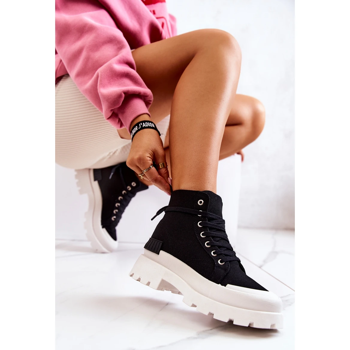 PS1 Bottes Noires Nouées Faithfull Le Noir – Image 5