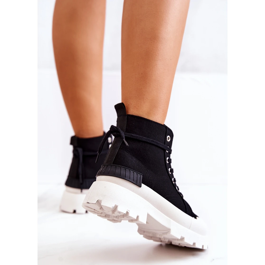 PS1 Bottes Noires Nouées Faithfull Le Noir – Image 6