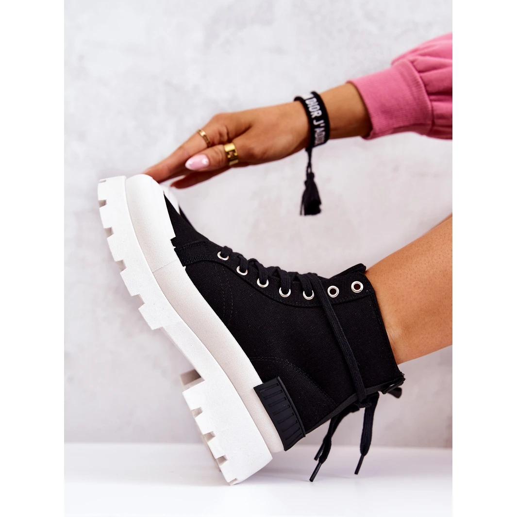 PS1 Bottes Noires Nouées Faithfull Le Noir – Image 7