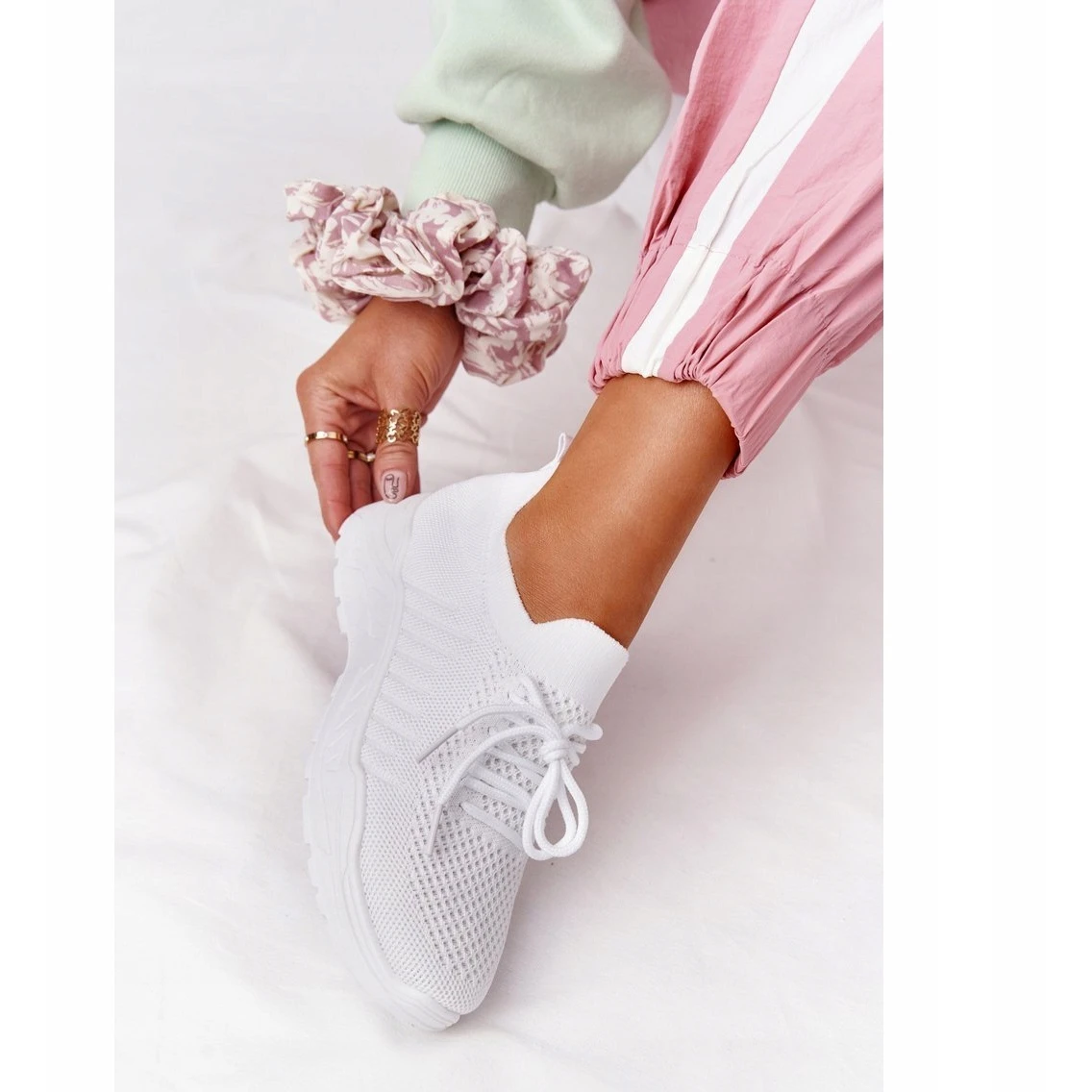 PS1 Chaussures De Sport Femme Sneakers White Ruler Blanche – Image 3