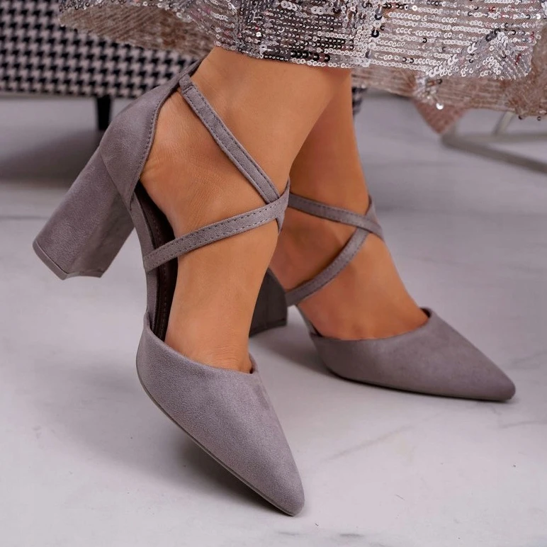PS1 Escarpins à Talons Pour Femmes En Gris Spitz Future – Image 3