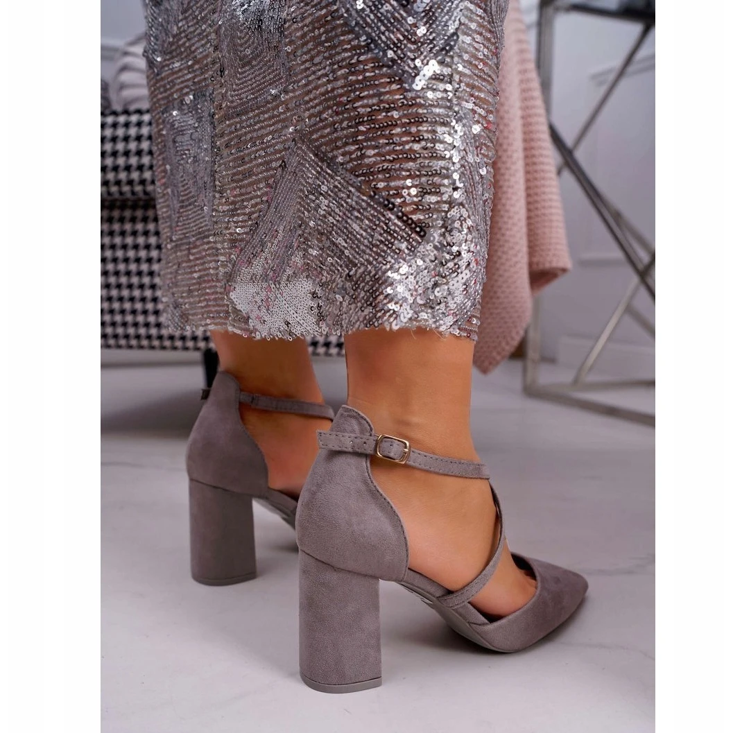 PS1 Escarpins à Talons Pour Femmes En Gris Spitz Future – Image 4