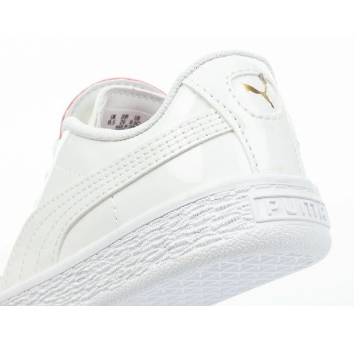 Puma Basket Crush Patent Bébé Jr 369675 01 Blanche Bleu – Image 6