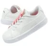 Puma Basket Crush Patent Bébé Jr 369676 01 Blanche