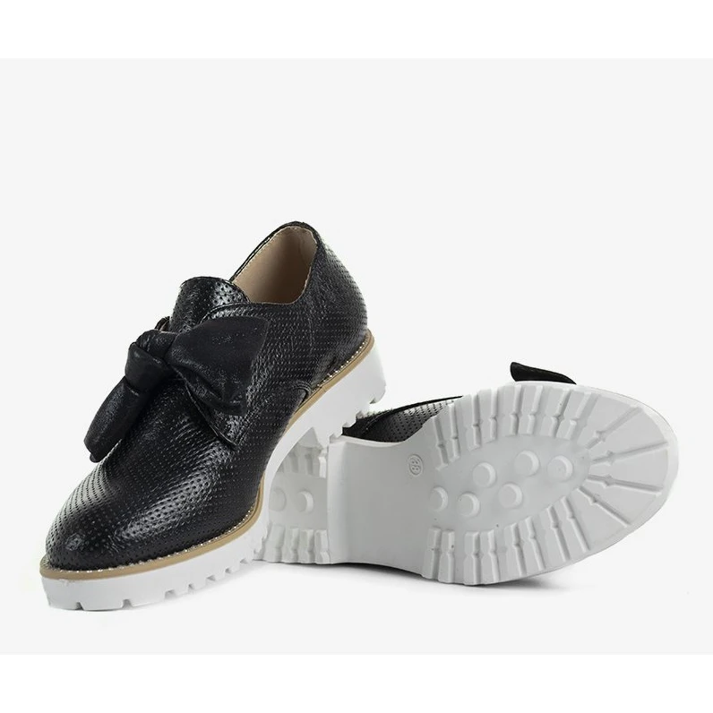 Richelieus Noirs Avec Nœud De Chez Hendi Le Noir – Image 2