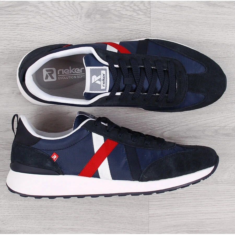 Rieker 07603-14 Chaussures De Sport Pour Hommes Bleu Marine – Image 3