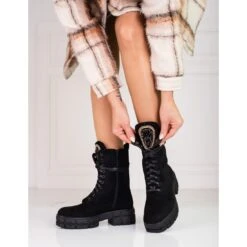 Sacs En Daim Pour Femmes Avec Ornement Shelovet Noir Le Noir