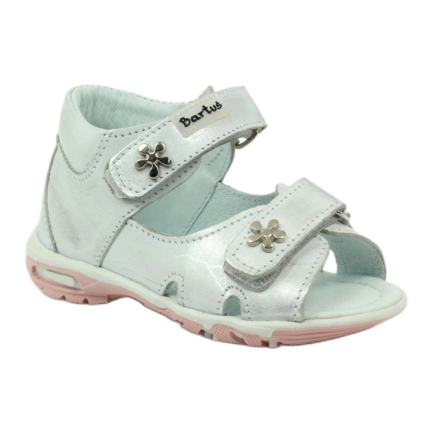 Sandales Avec Velcro Bartuś 120 Argent Gris