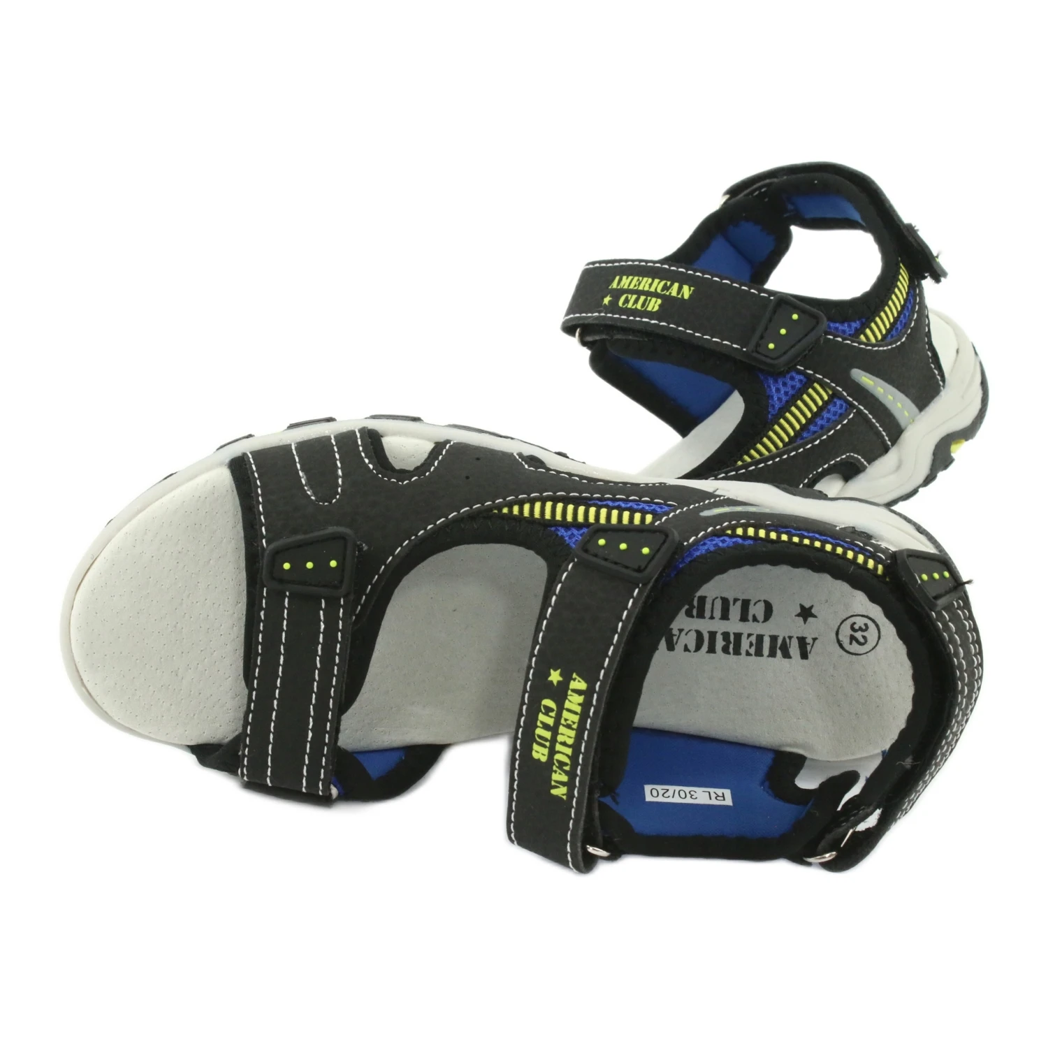 Sandales Garçon American Club RL30 / 20 Le Noir Bleu Jaune – Image 4