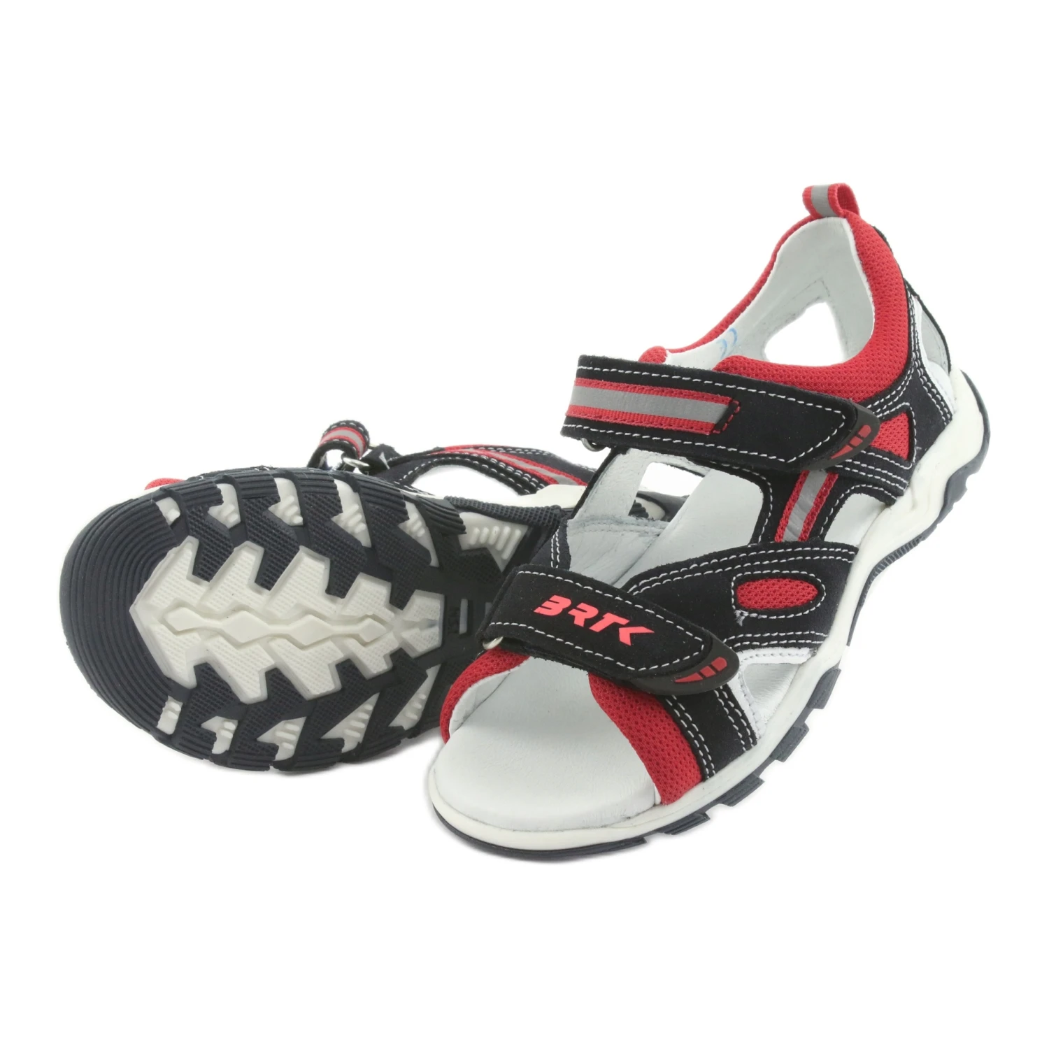 Sandales Garçons Navets Bartek 16176 Bleu Marine Et Rouge Gris – Image 5