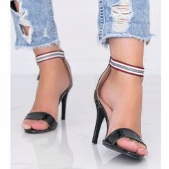 Sandales Noires à Talon Haut De Michel Le Noir