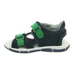 Sandales Velcro Mazurek 314 Bleu Marine Vert