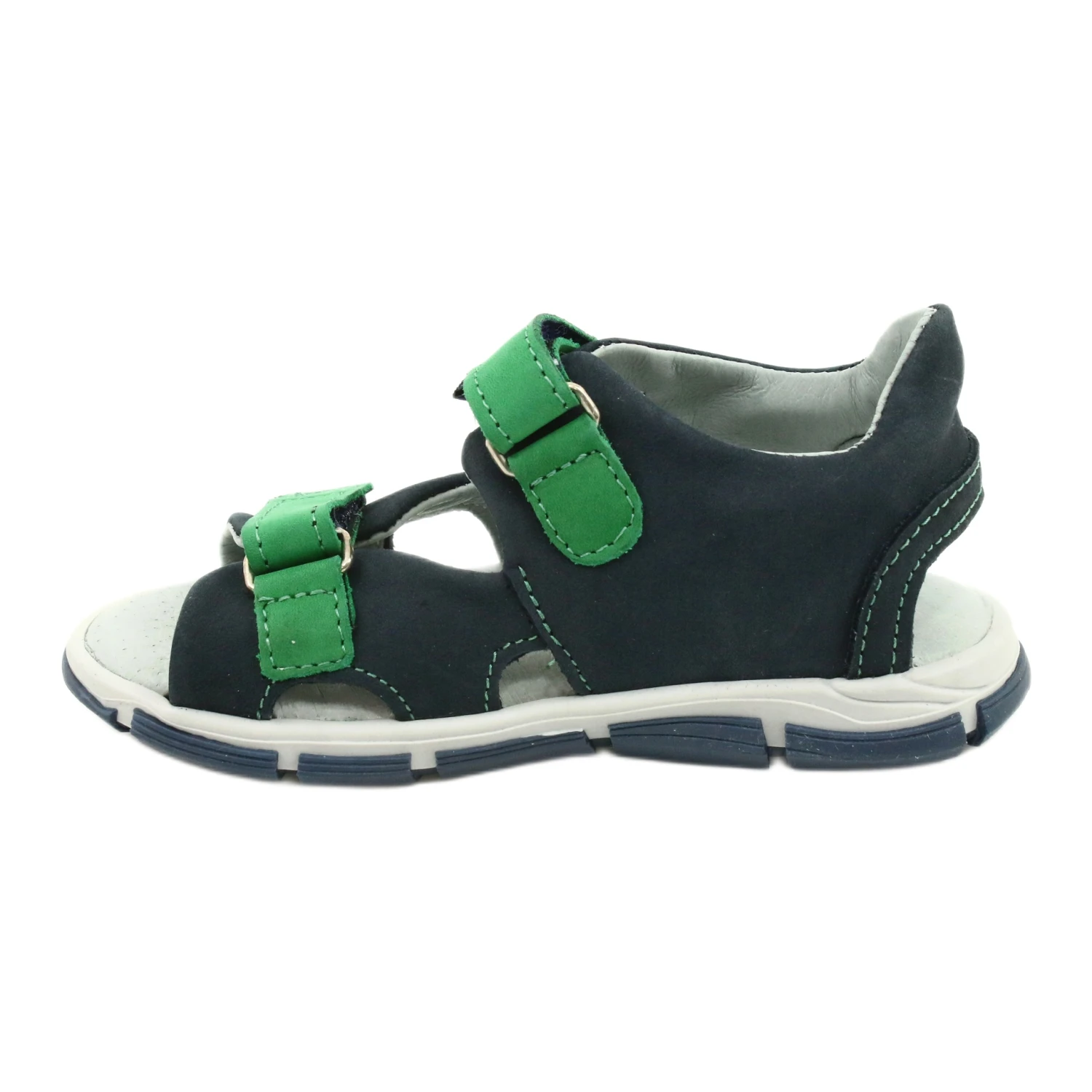 Sandales Velcro Mazurek 314 Bleu Marine Vert