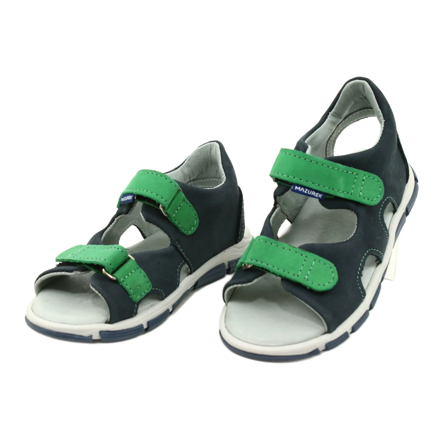 Sandales Velcro Mazurek 314 Bleu Marine Vert – Image 2