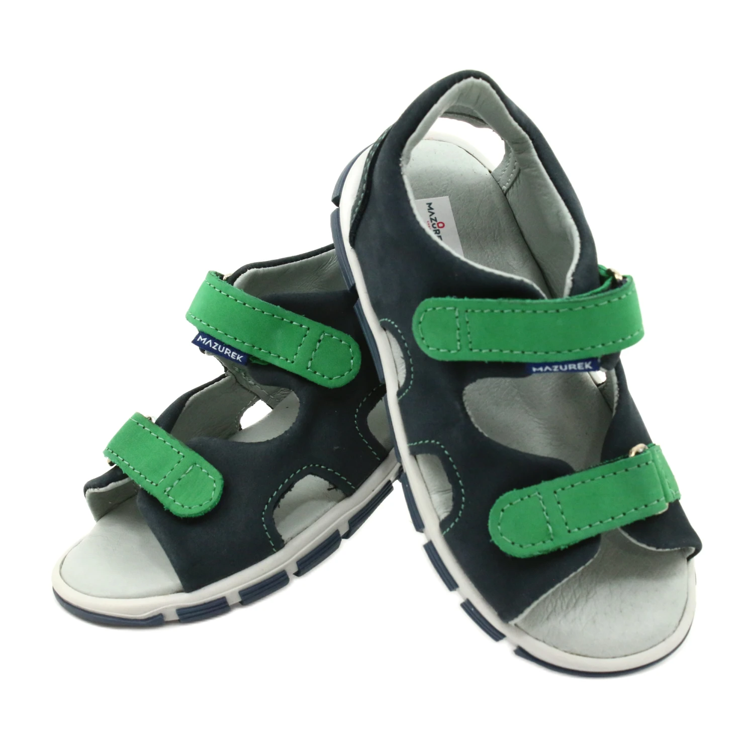 Sandales Velcro Mazurek 314 Bleu Marine Vert – Image 4