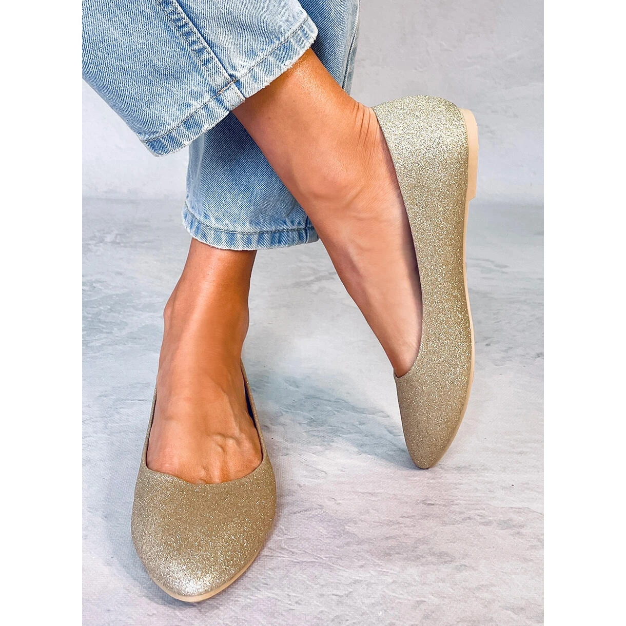 Seastar Ballerines Ă Paillettes Chiesa Gold D'or â Image 4