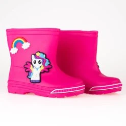 Shelovet Bottes De Pluie Basses Filles Rose