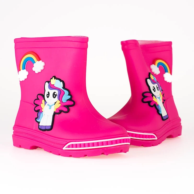 Shelovet Bottes De Pluie Basses Filles Rose – Image 2