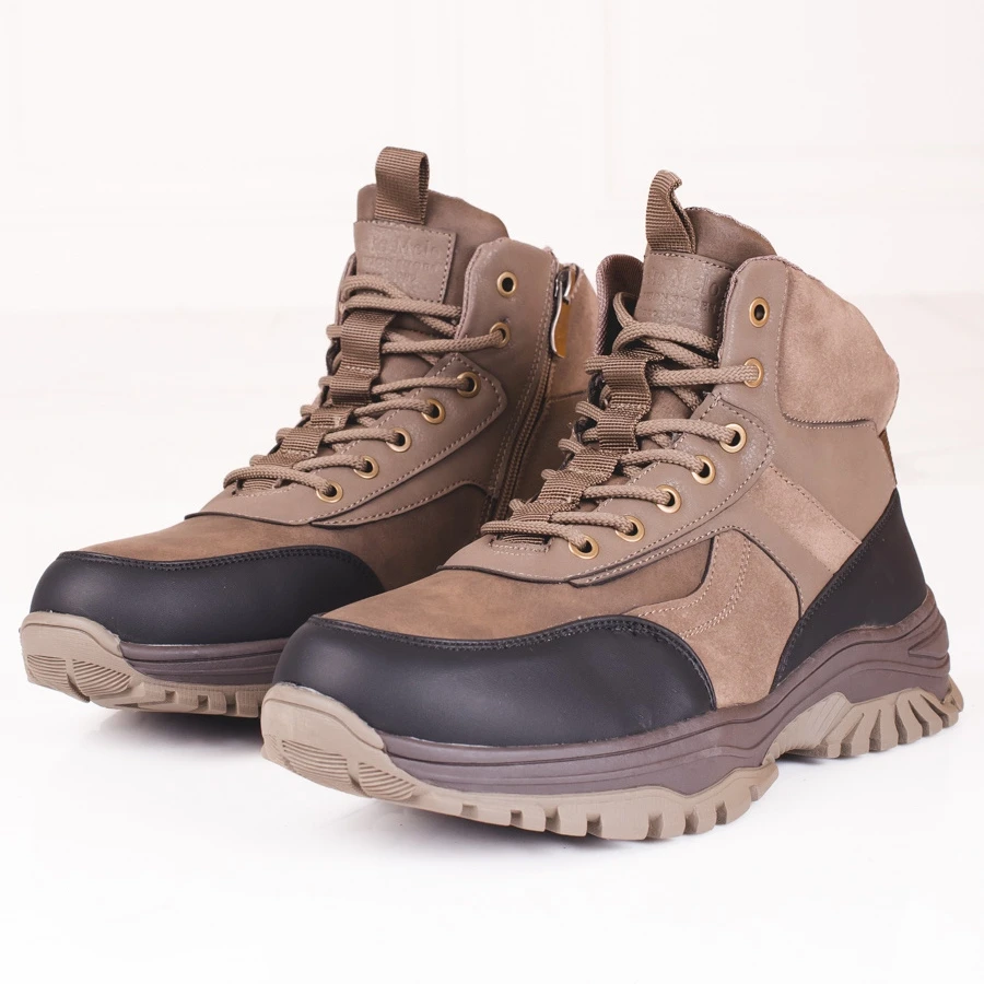 SHELOVET Bottes D'hiver Pour Hommes Avec Fourrure Beige – Image 2