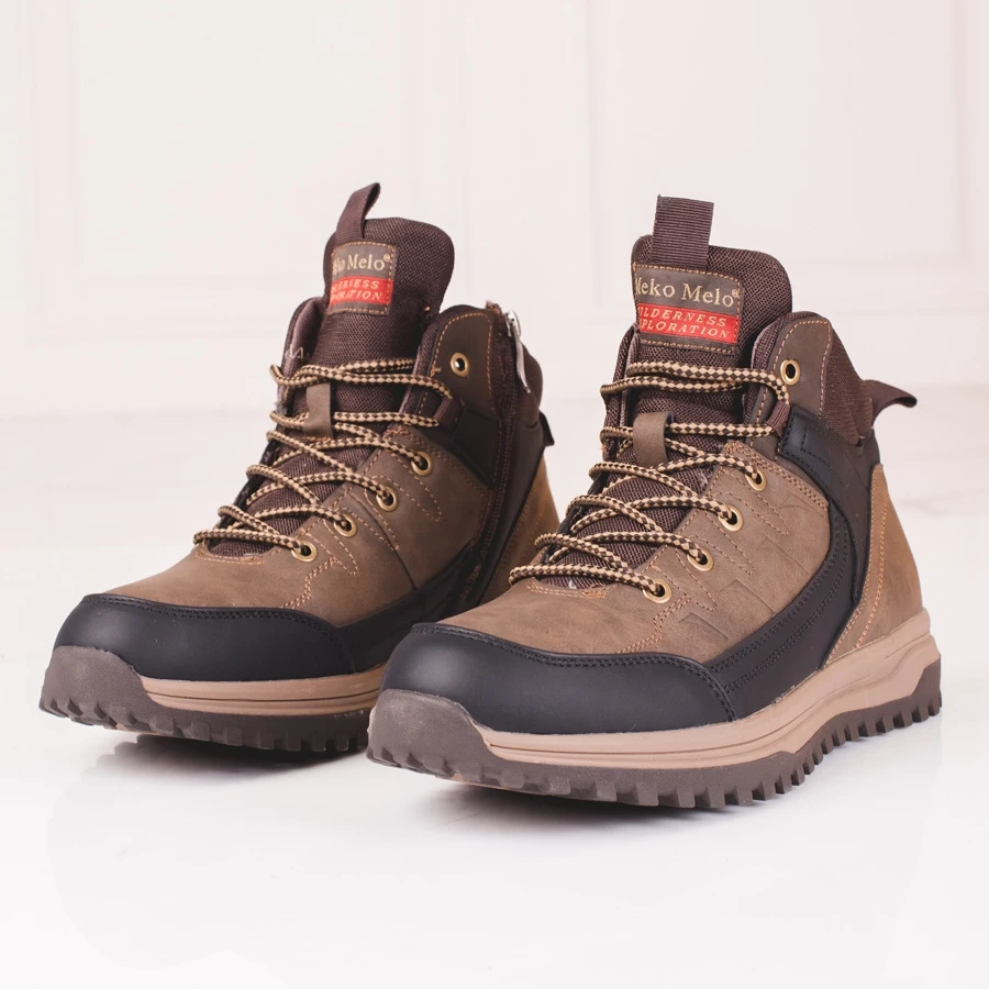 SHELOVET Bottes Hautes Marron Homme Brun – Image 2