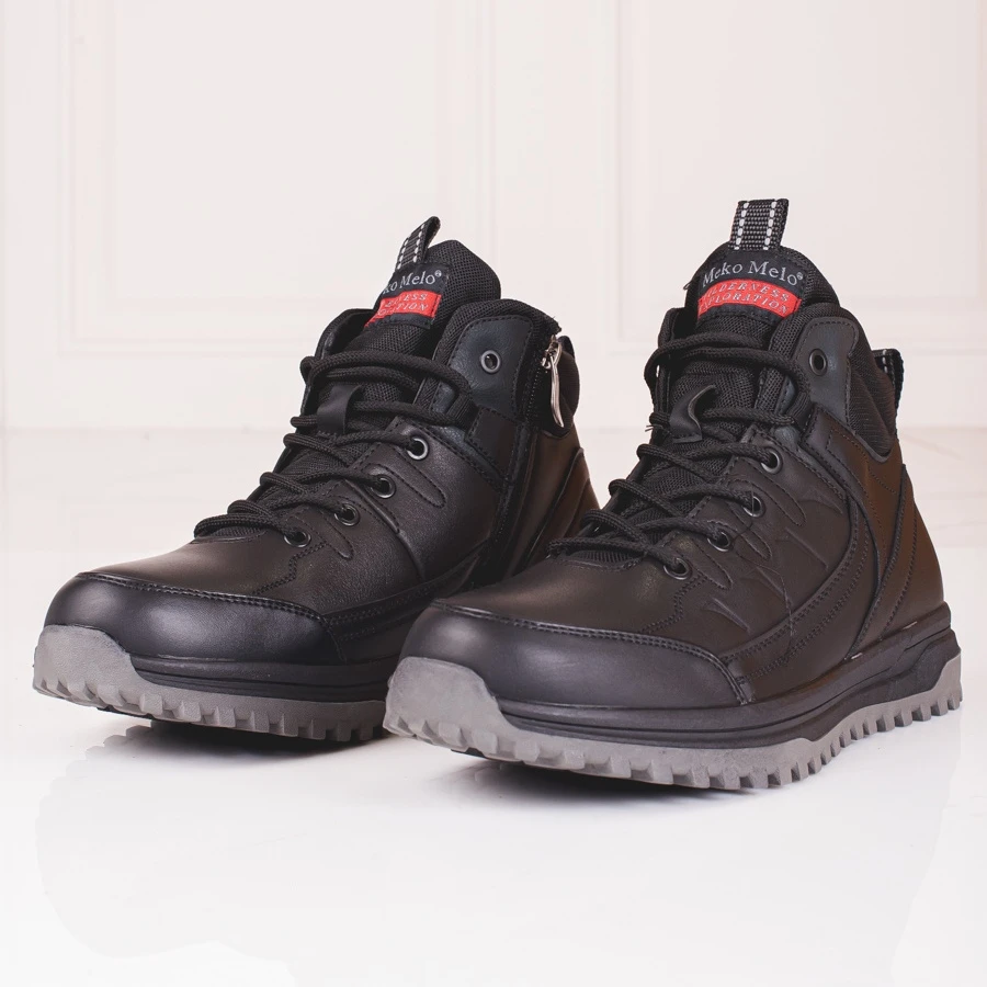 SHELOVET Bottes Hautes Noires Pour Hommes Le Noir – Image 2