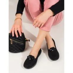 Slip En Tissu Confortable Pour Femmes Avec Une Chaîne Noire Shelovet Le Noir