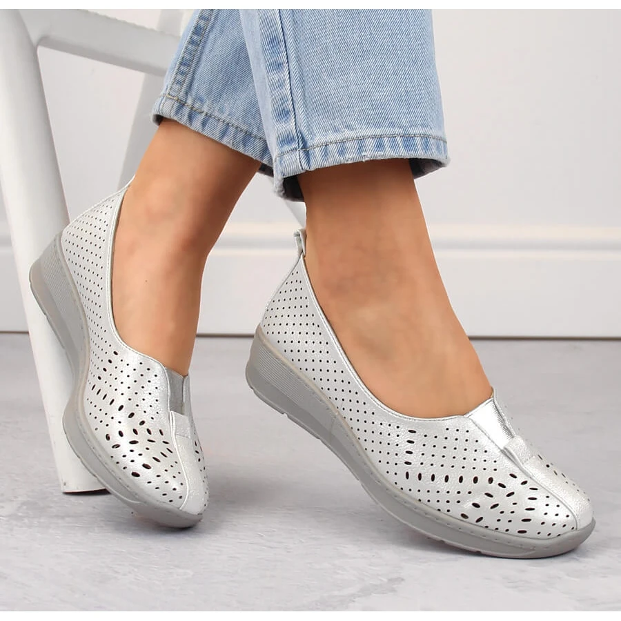 Slip-on Argent Ajouré Femme Jezzi RMR1840-13 – Image 3