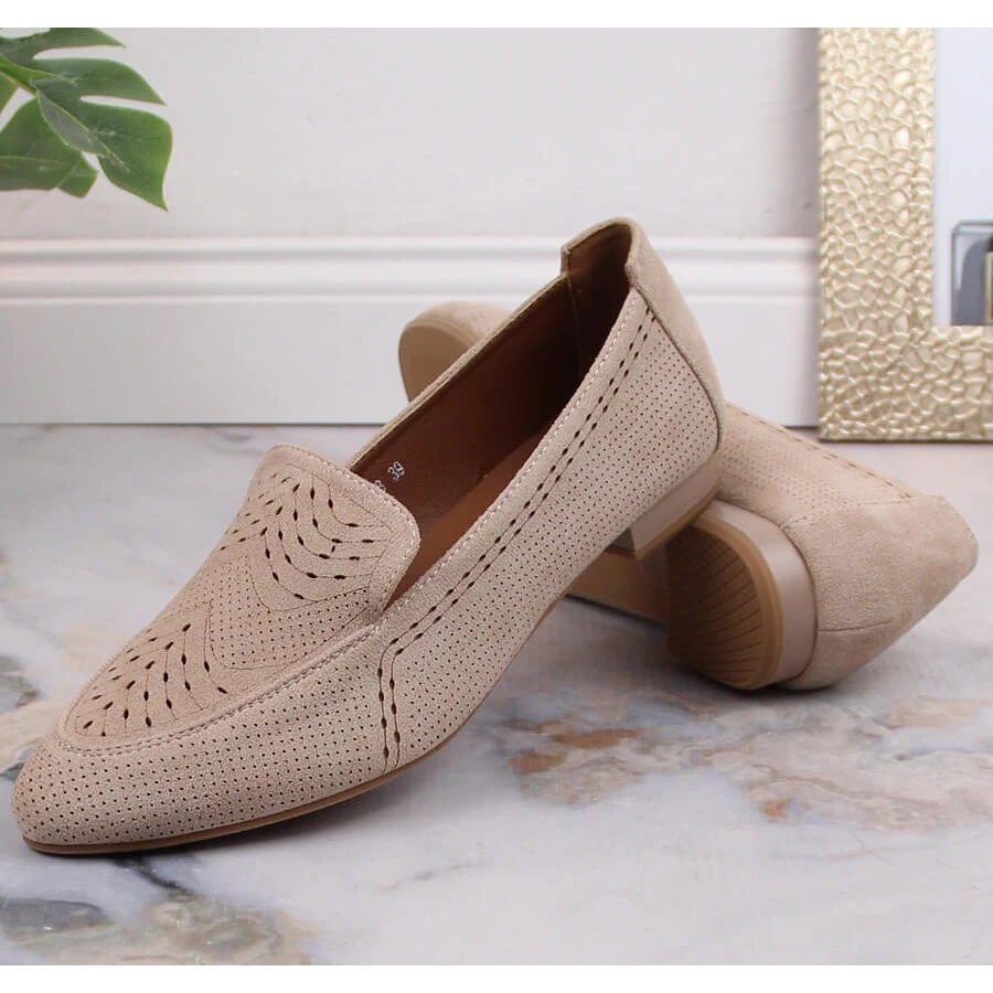 Slip-on Confortables En Cuir Suédé Beige S.Barski LR29515 – Image 12