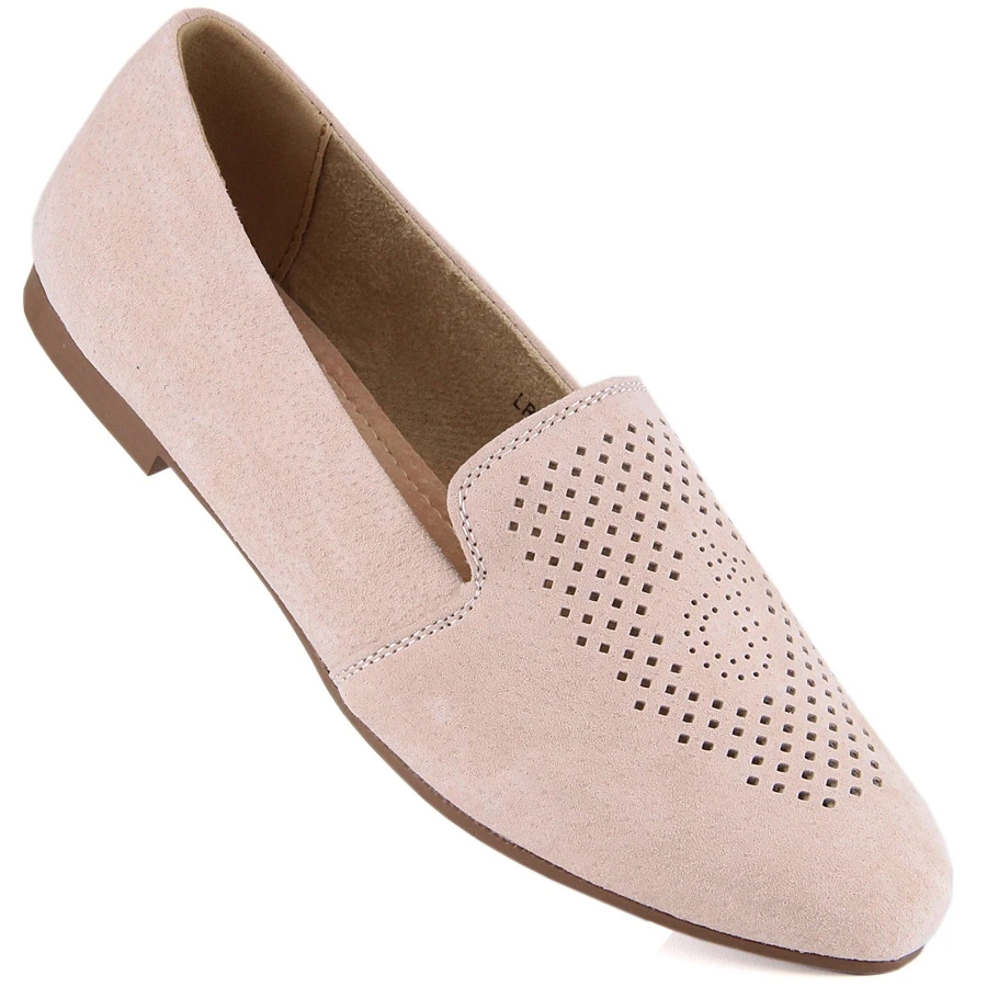 Slip-on Confortables En Cuir Suédé Beige S.Barski LR29515 – Image 5