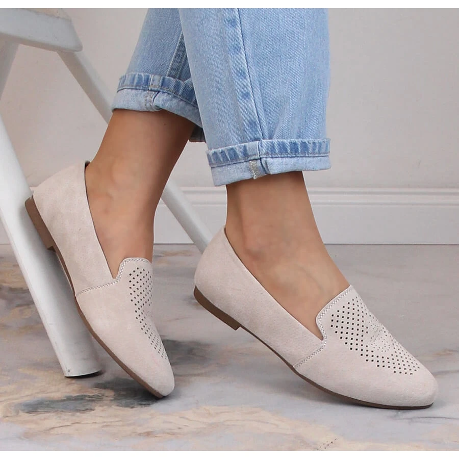 Slip-on Confortables En Cuir Suédé Beige S.Barski LR29515 – Image 6