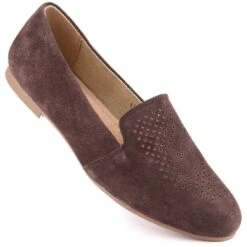 Slip-on Confortables En Cuir Suédé Marron S.Barski LR29515 Brun