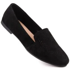 Slip-on Confortables En Cuir Suédé Noir S.Barski LR29515 Le Noir