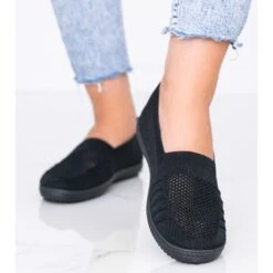 Sneakers Slip On Noir Profond Ajouré Le Noir