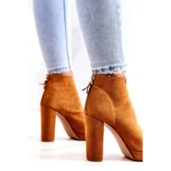 Sweet Shoes Boots On A Bar Open Toes Camel Adore Orange