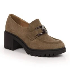 Talons Hauts En Daim Marron Avec Une Chaîne Vinceza 10921 Brun