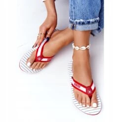 Tongs Femme Big Star DD274A249 Rouge Blanche