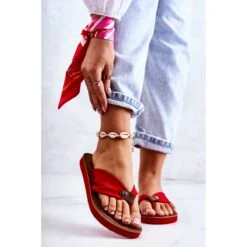 Tongs Femme Material Big Star JJ274A349 Rouge