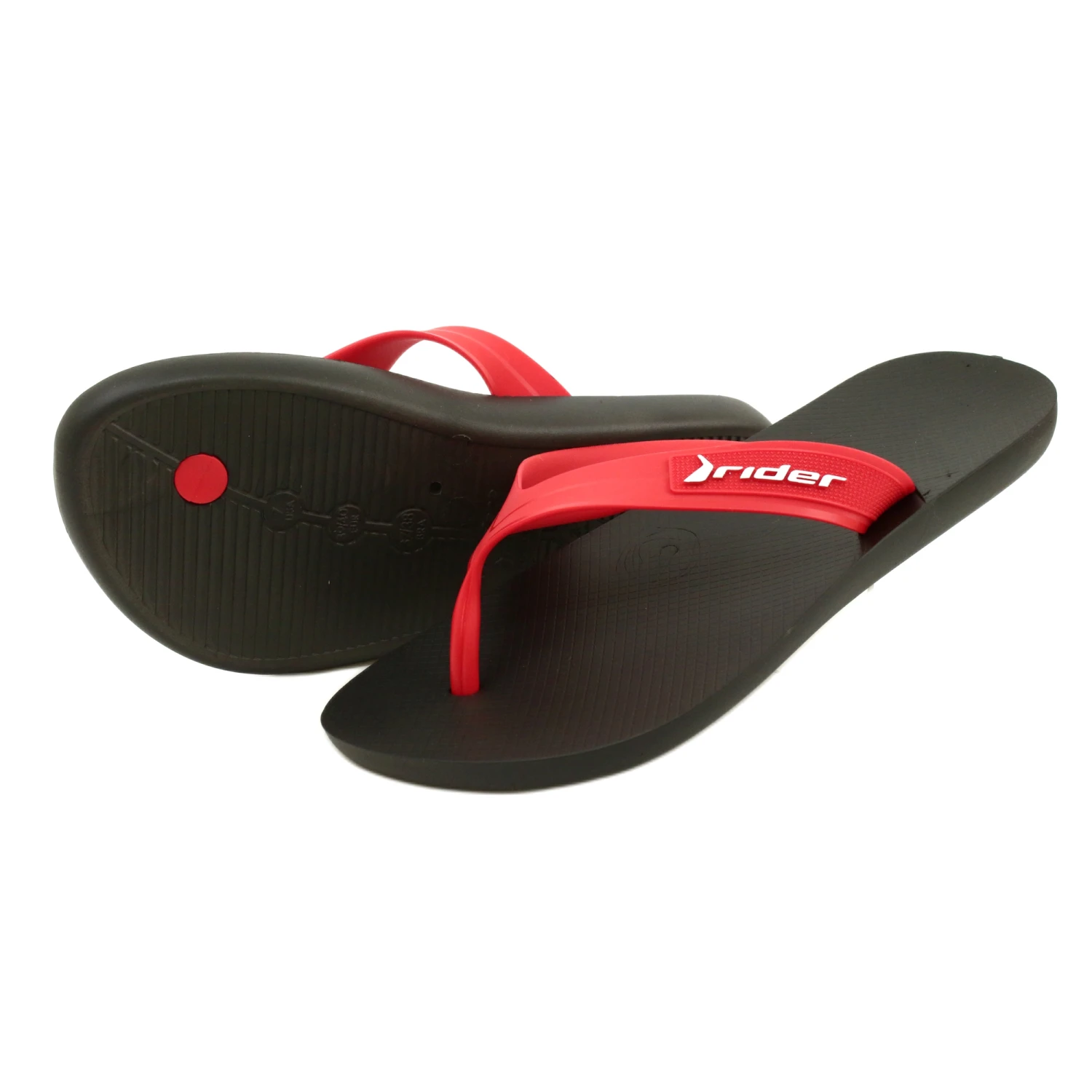 Tongs Homme Rider 12120 AF985 Le Noir Rouge – Image 3