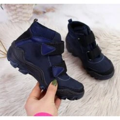 Trappeur Garçon à Velcro Bleu Marine Kornecki 6394