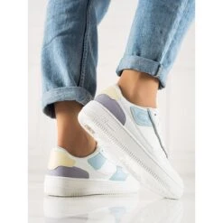 TRENDI Baskets Classiques Sur La Plate-forme Blanche Multicolore