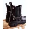Vinceza Bottes En Cuir Isolées Pour Enfants Noir Lise Le Noir