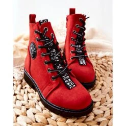 Vinceza Bottes Enfant Workery Rouge Mini Aspen
