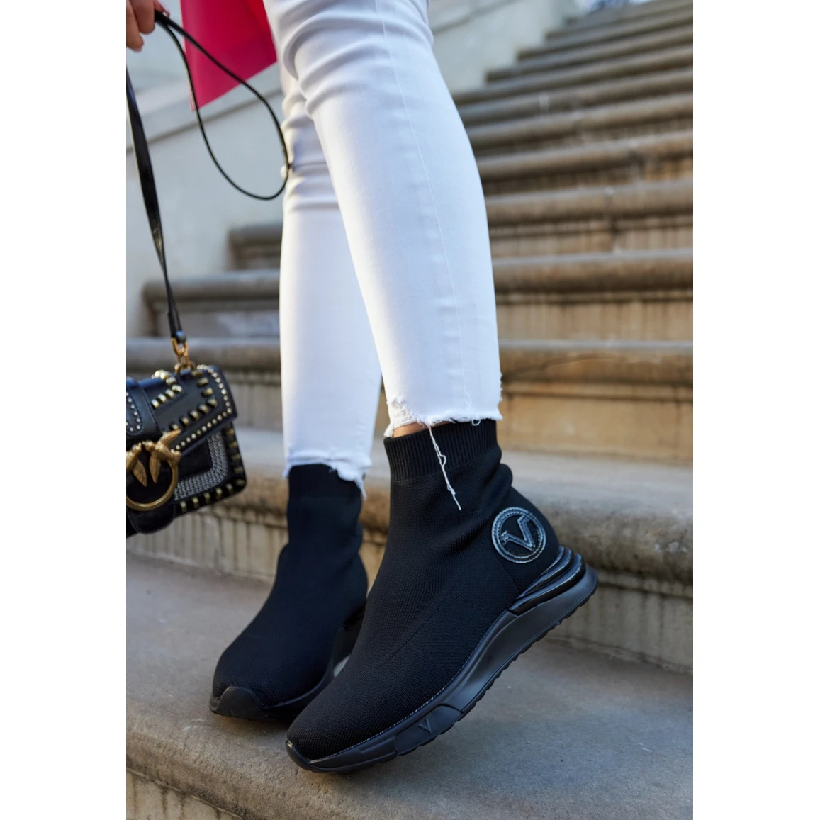 Vinceza Chaussettes De Sport Noires Pour Femmes Runaway Le Noir